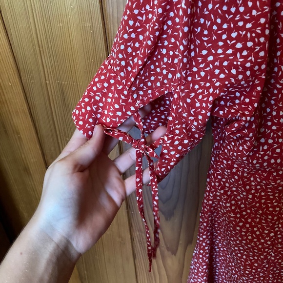 CHRISTMAS Madewell red and white mini dress - Picture 5 of 6